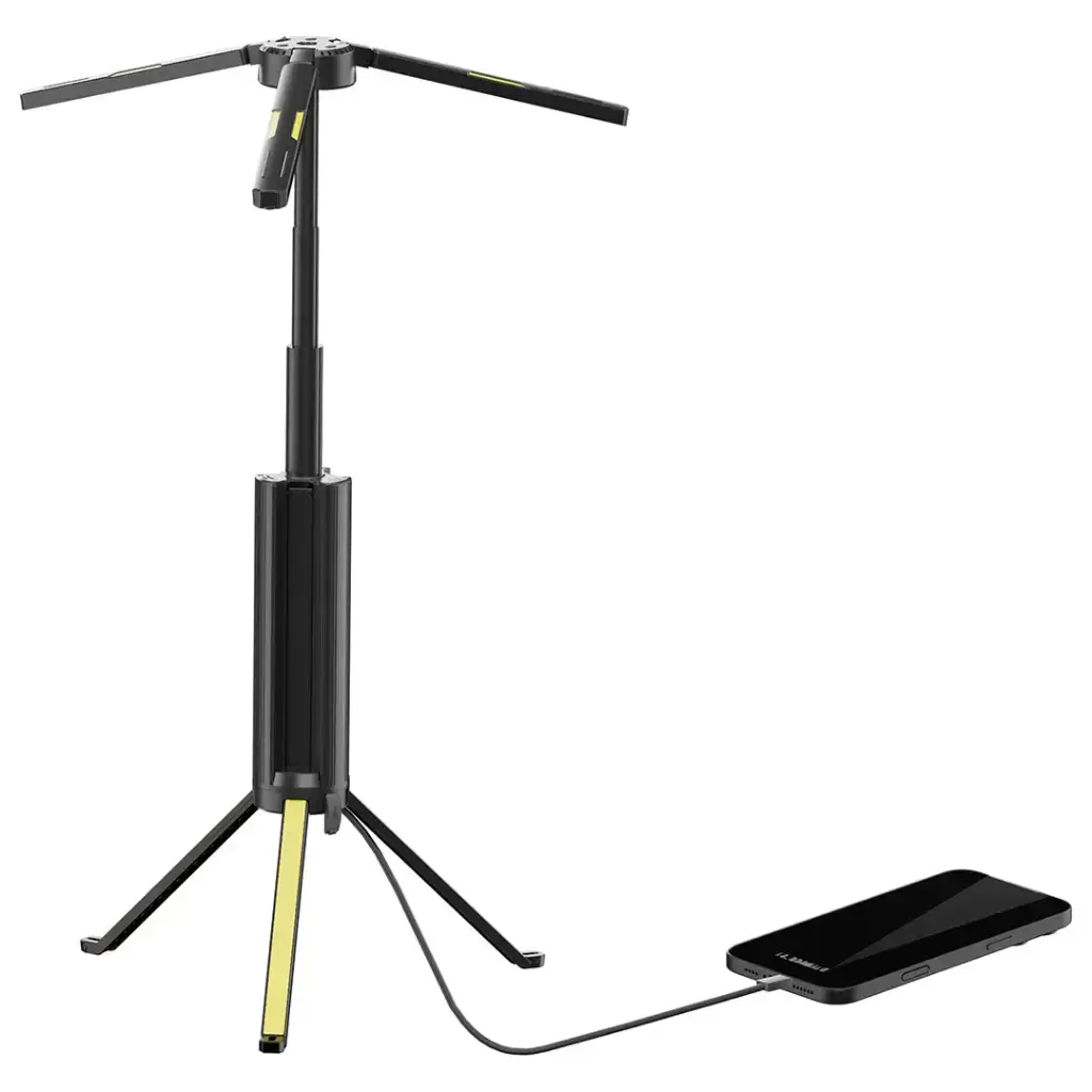 Powerology Luntra 15600mAh Foldable Camping Light - Black2.webp