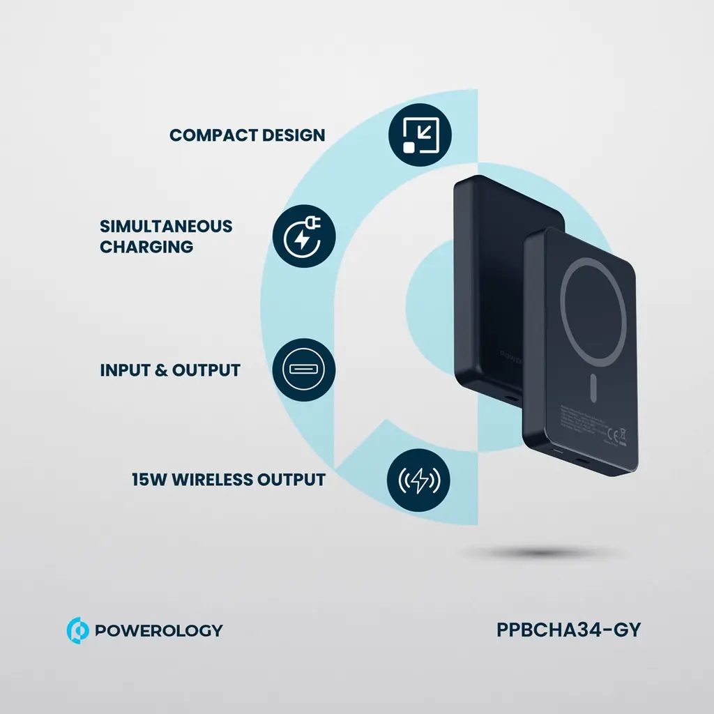 Powerology 10000 mAh 20W PD & 15W Magsafe Powerbank.webp