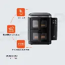 Porodo Lifestyle Double Stack Air Fryer with 12 Presets - Black.webp