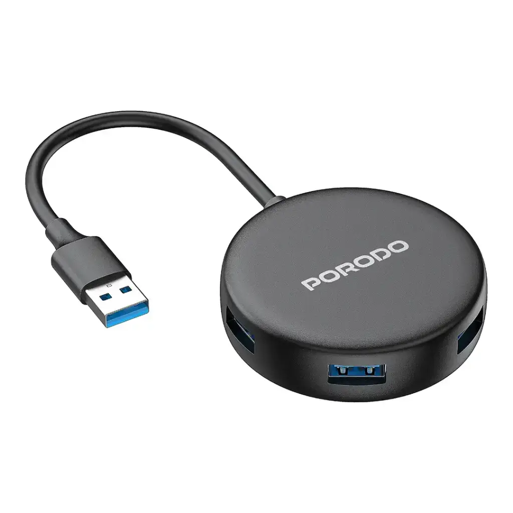 Porodo USB 3.0 Multi-Port Hub - Black.webp