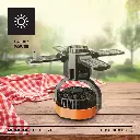 Porodo Lifestyle Suncharge Outdoor Solar Fan - Black & Orange999.webp