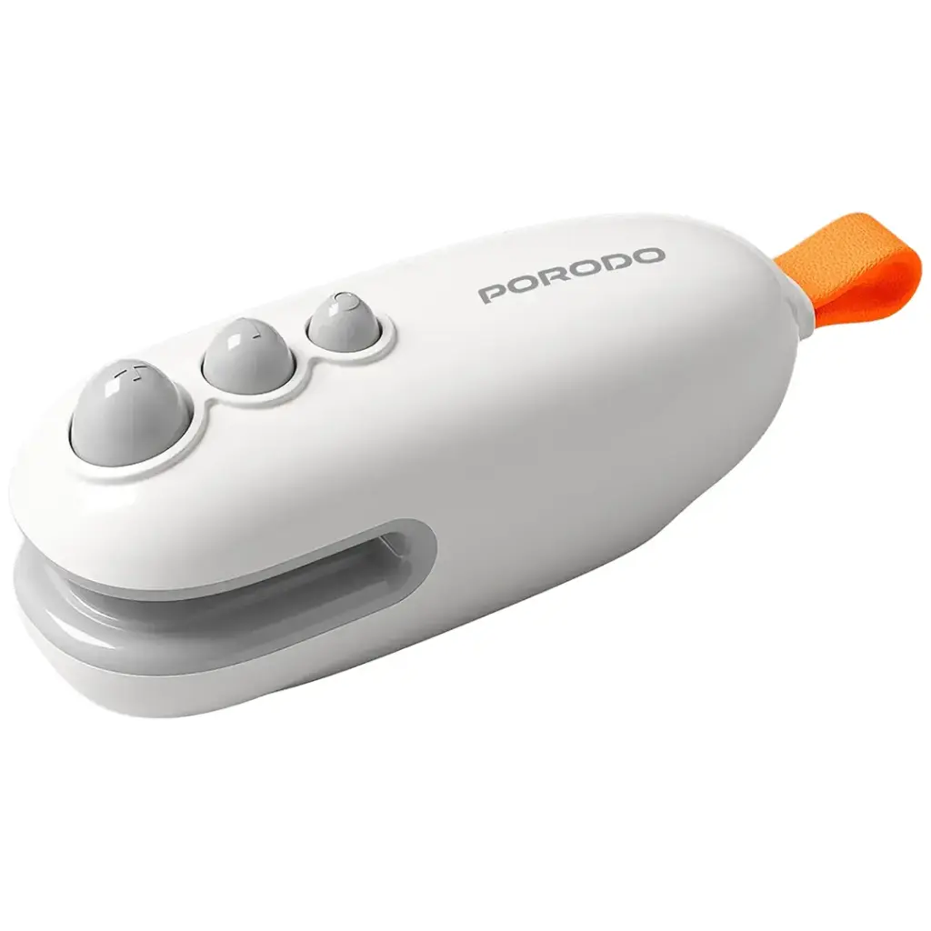 [PDWS105WH] Porodo Lifestyle 2-In-1 Magnetic Mini Sealer & Cutter With Rechargeable Battery - White.webp