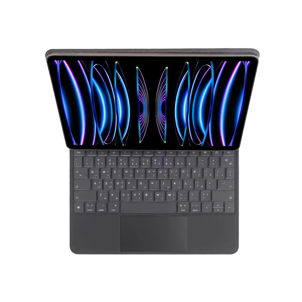 Levelo AeroBoard Saffanio Leather Wireless Keyboard For iPad Pro 12.9_ - Black (1).webp