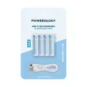 Powerology 1.5V Type-c Rechargeable Lithium-ion Battery AAA Battery 660mWh 4pcs per Pac (1).webp