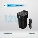 Powerology 150W Inverter AC Universal USB A 2type-C DC Car 12V10A - Black (3).webp