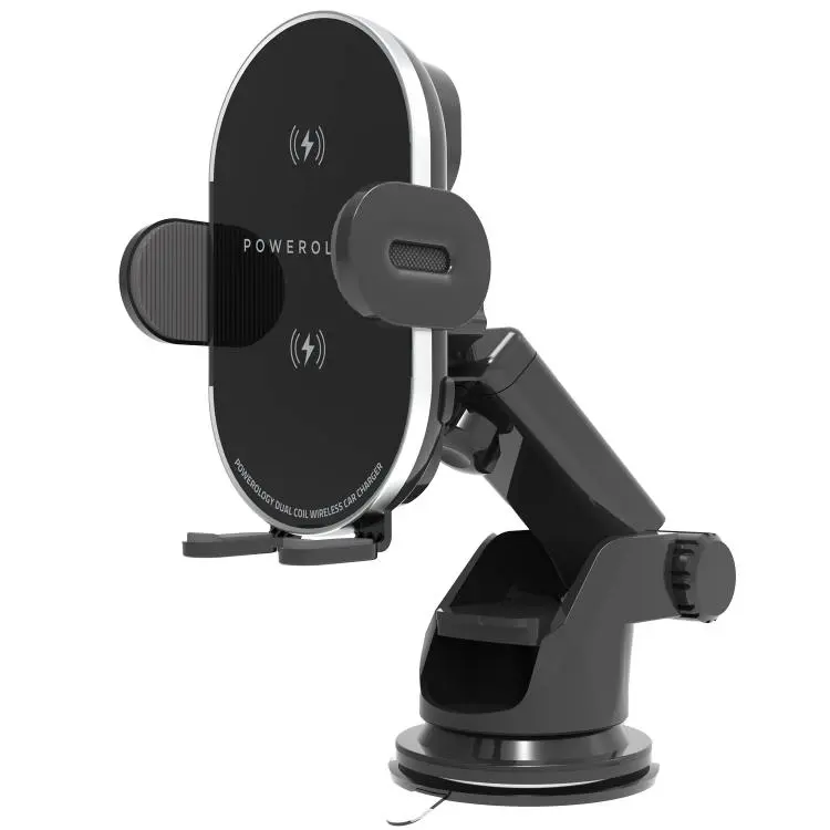 [PWWCCM-BK] Powerology 3 in 1 Fast Wireless Car Charger Mount Holder.webp