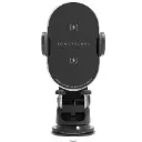 Powerology Holders And Stands 3 in 1 Fast Wireless Car Charger Mount Holder Dual Charging Coils Black [PWWCCM-BK].webp