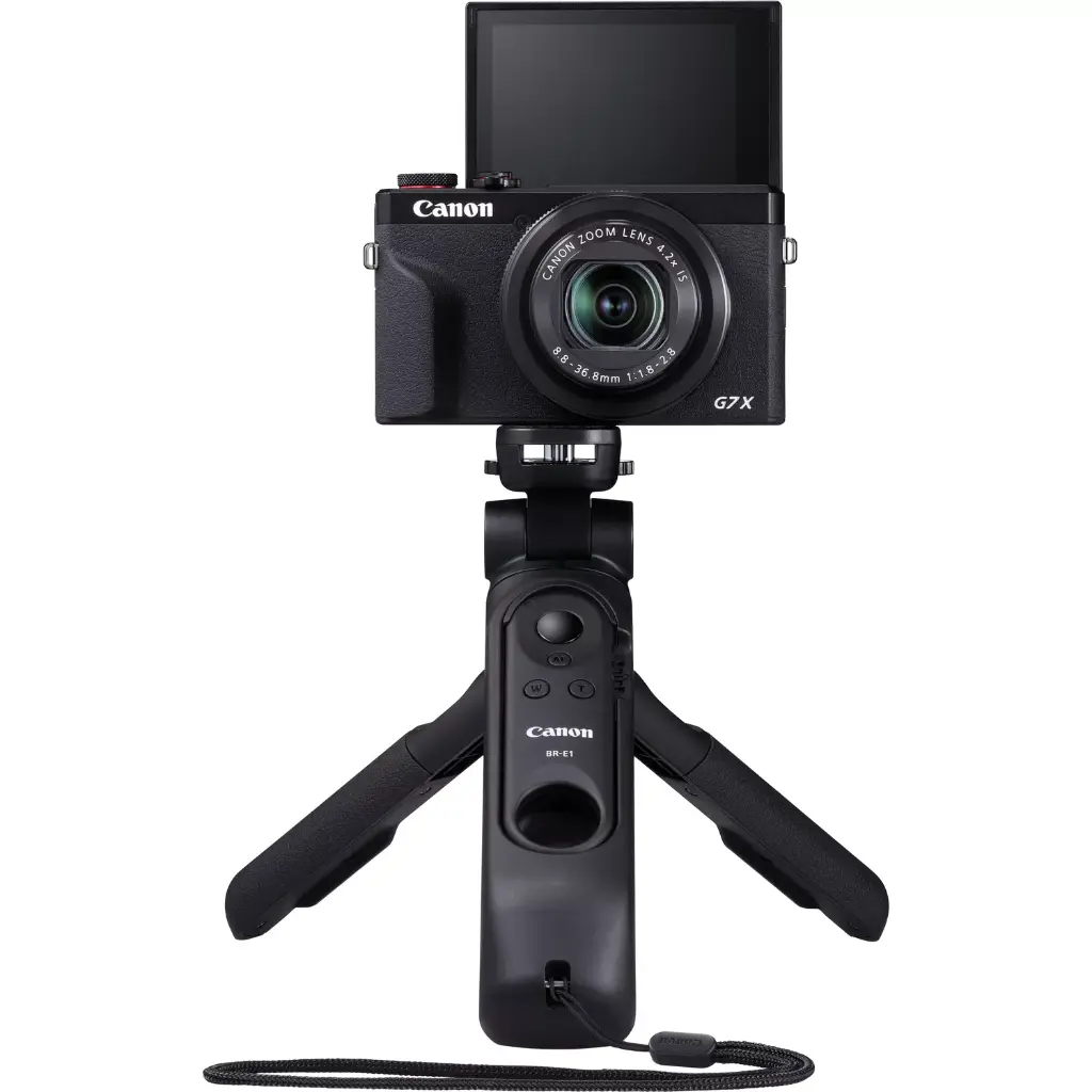 canon-powershot-g7-x-mark-iii-premium-vlogger-kit-black-product-front-view-of-a-camera-mounted-on-a-tripod.webp