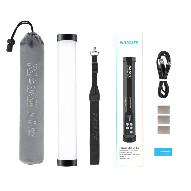 Nanlite PavoTube II 6C 10-inch 25cm RGBWW LED Tube with Built-In Battery