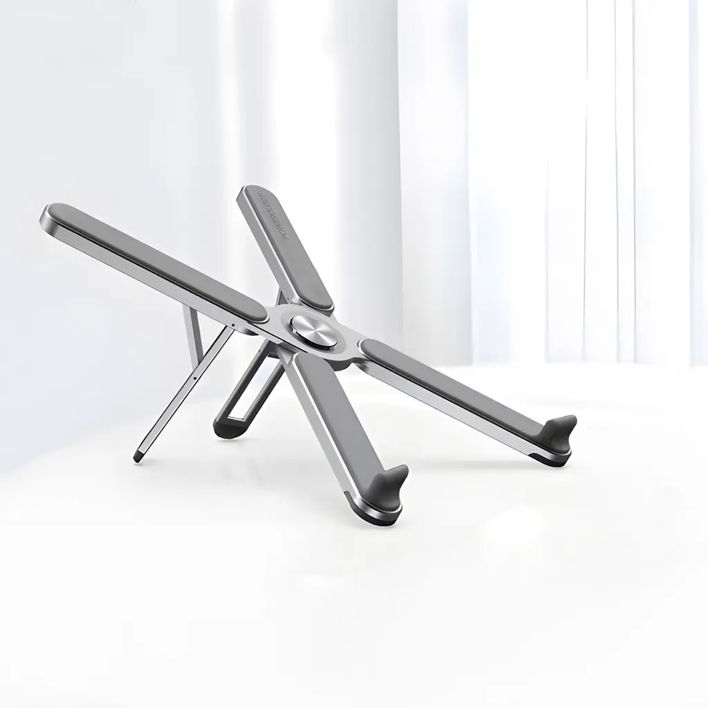 Powerology Aluminum Folding Height Adjustable Laptop Stand PWAALPFLS