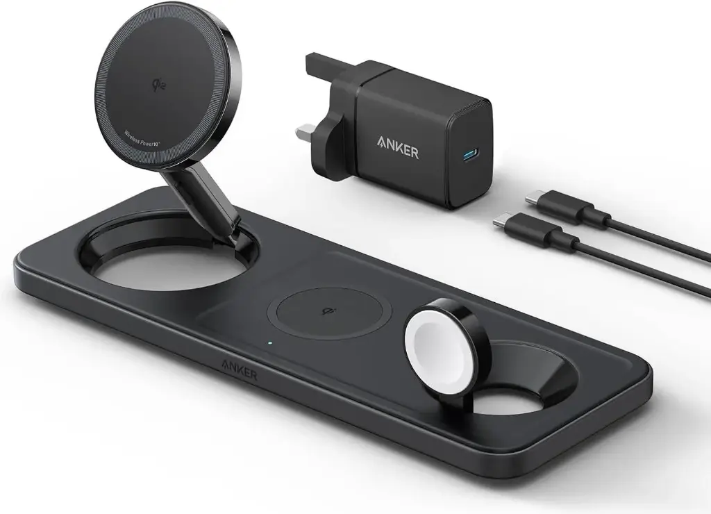 Anker MagGo 15w Wireless Charging Station 3in1 Pad with Charger & USB-C Cable B25M1211