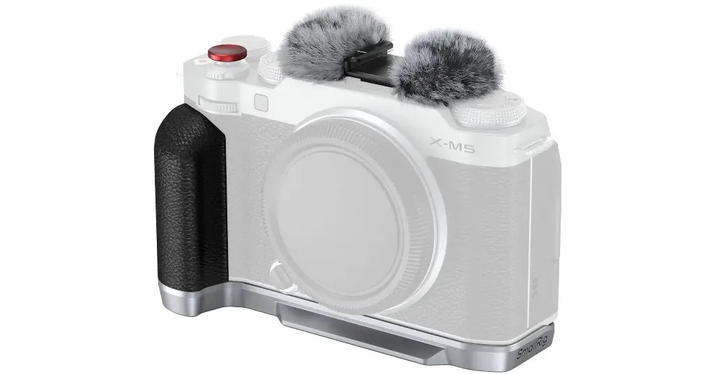 SmallRig L-Shape Mounting Plate with Silicone Handle for FUJIFILM X-M5 (Silver) 4875