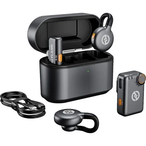 Hollyland LARK M2S Combo 2-Person Wireless Microphone System for Cameras and Mobile Devices (2.4 GHz, Space Gray) HL-LARK M2S COMBO
