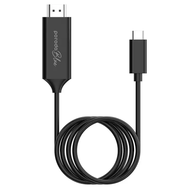 Porodo Blue Type-C To HDMI Ultra HD Cable (2m) PB-HDC2M-BK