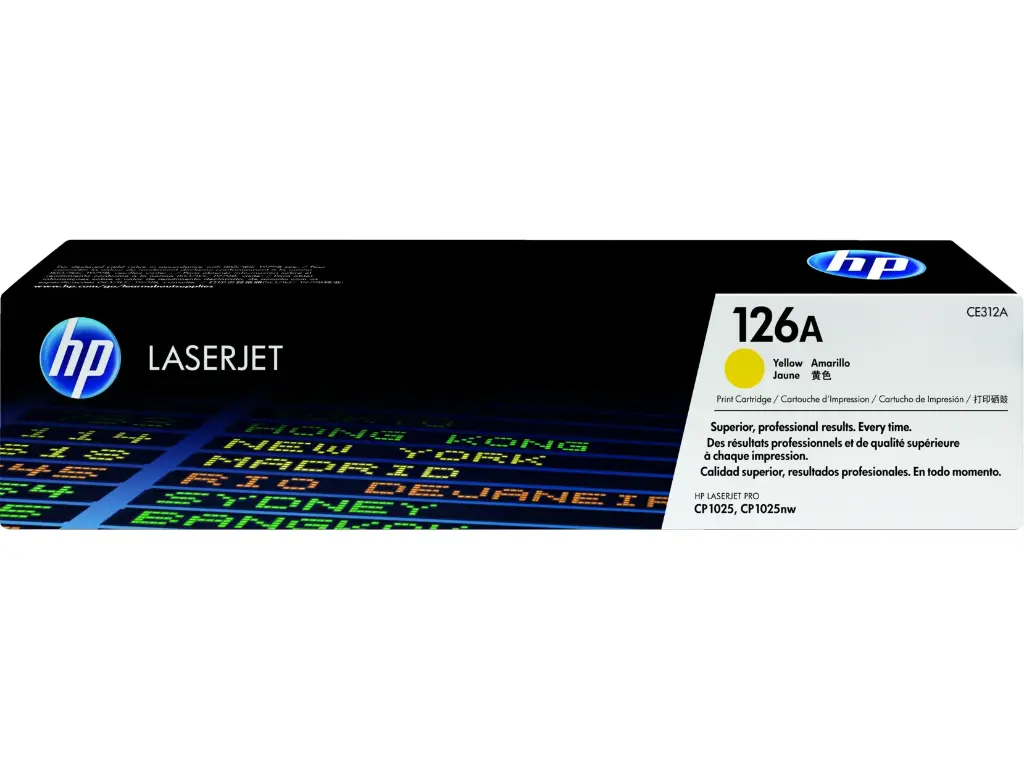 HP 126A Yellow Original LaserJet Toner Cartridge, CE312A 