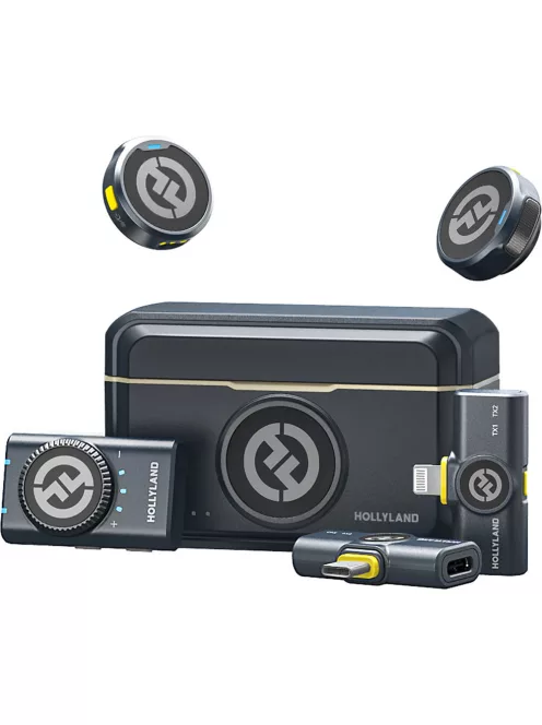 Hollyland Lark M2 DUO All-in-one Button Wireless Lavalier Microphone System with Dual Transmitter Kit HL-LARK M2 COMBO