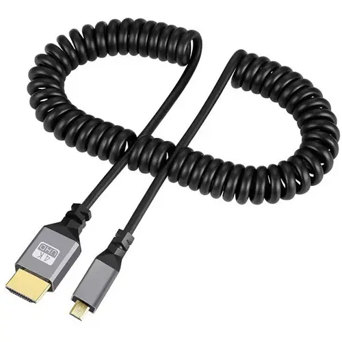 DigitalFoto Solution Limited Coiled Standard Micro HDMI to HDMI Cable (1.6 to 7.9')