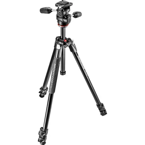Manfrotto 290 Xtra Aluminium 3-Section Tripod with Head MK290XTA3-3W