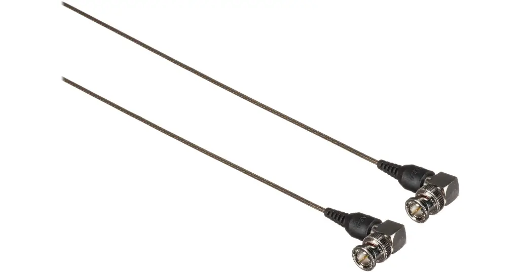 Shape SKI12N Skinny 90° Degree BNC SDI Cable 12-Inch Black