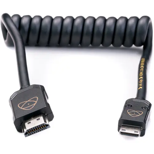 Atomos AtomFLEX Coiled Mini HDMI to HDMI Cable (12 to 24") ATOM4K60C3