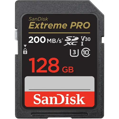 SanDisk Extreme Pro 200Mbps 128GB SDXC UHS-I Card SDSDXXD-128G-GN4IN V30