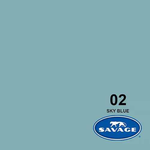 Savage Widetone Seamless Bacdrop Paper Background Approx 2.75x11Mtr 107x12YDS Sky Blue 02-12