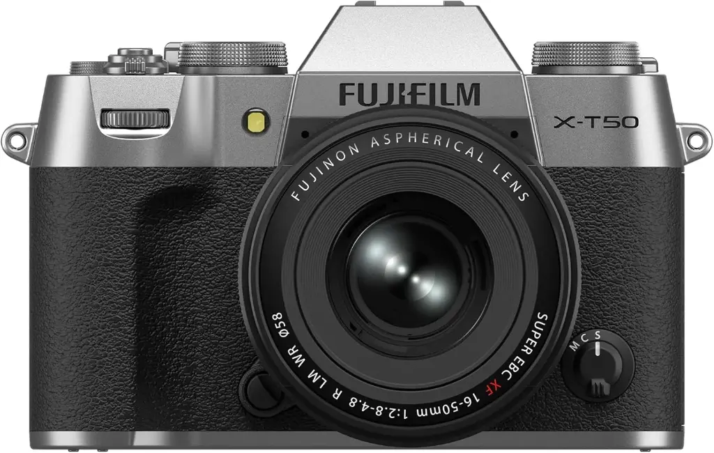 FUJIFILM X-T50 Mirrorless Camera with XF 16-50mm f/2.8-4.8 R LM WR Lens Charcoal Silver 16828595