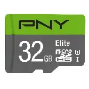 PNY Elite 100Mbps 32GB Class10 UHS-I MicroSDHC Card with Adapter