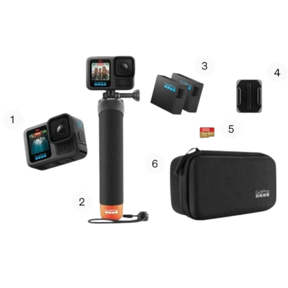 GoPro HERO 13 Black Action Camera + Accessories Bundle CHDRB-131-RW