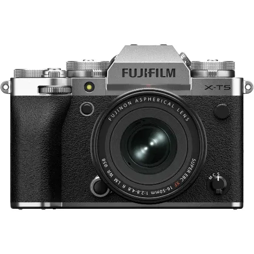 FUJIFILM X-T5 Mirrorless Camera with XF 16-50mm f/2.8-4.8 Lens Silver Argent 16843014