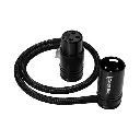 Kondor Blue 16” Straight Low Profile Right Angle XLR Cable KB-MXLRF16-BK