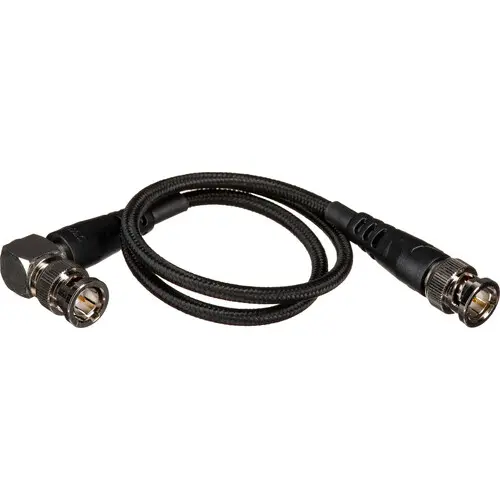 Kondor Blue 20" 12G SDI Cable with Straight to Right-Angle Connectors for 4K 60p Camera Monitors and Transmitters KB-SDI12G-20-Bk 