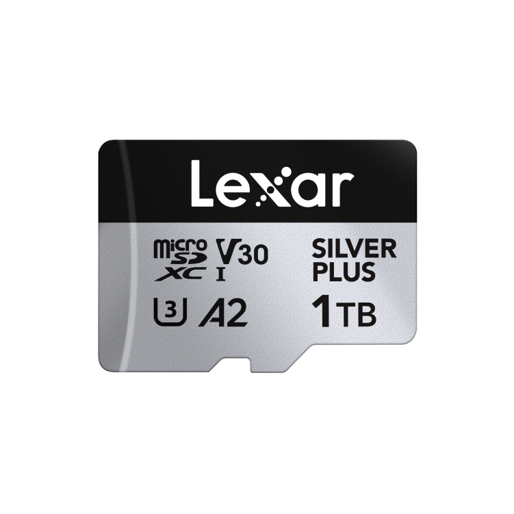 Lexar Professional Silver Plus 512GB MicroSDXC UHS-I Memory Card up to 205MB/s Read 150MB/s Write C10 V30 U3 LMSSIPL512G-BNANG