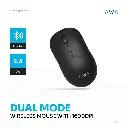 Pawa Dual Mode Wireless Mouse with 1600DPI Black PW-CABTMK16-BK