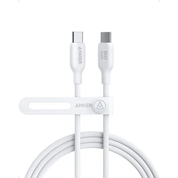 Anker 544 Bio Based 6ft 1.8Mtr USB-C to USB-C Cable White A80F2H21