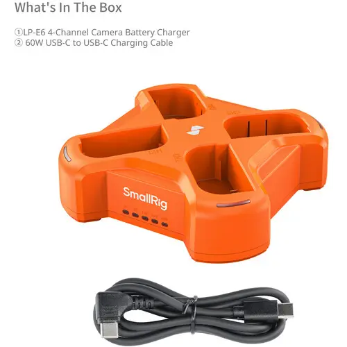 SmallRig LP-E6NH 4-Channel Camera Battery Charger 4838