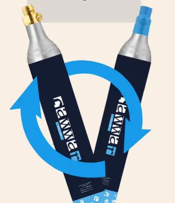 Fawwar 0.6L Carbon Dioxide Gas Cylinder