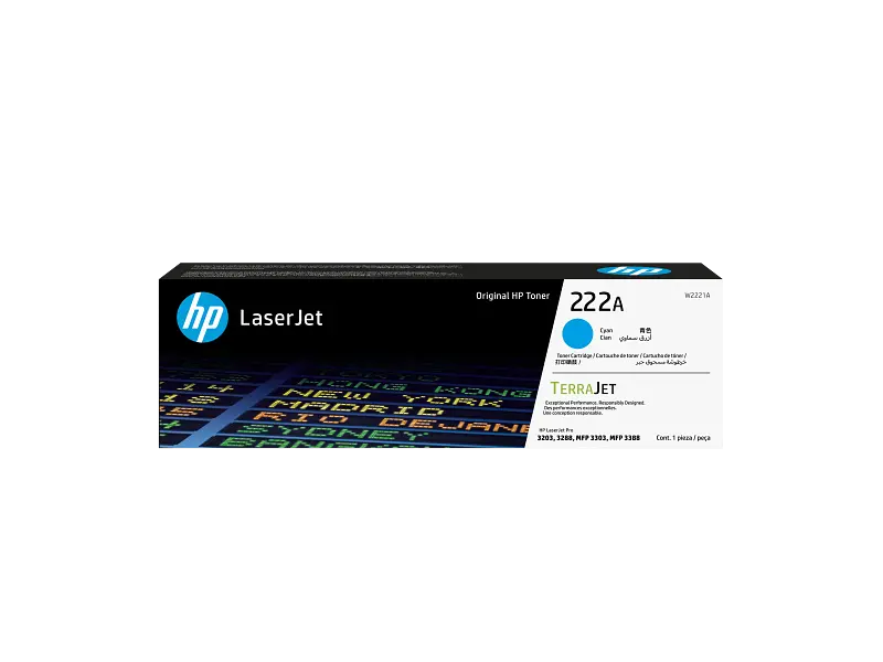 HP 222A Cyan Original LaserJet Toner Cartridge W2221A