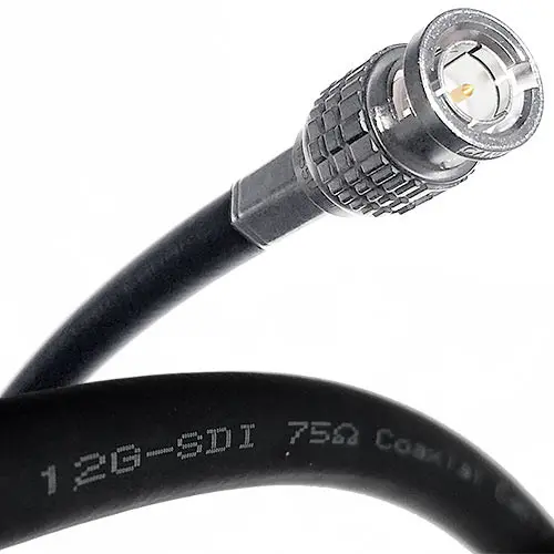 Canare 80Mtr 75-Ohm Mobile 12G-SDI UHD Video Coax Cable With 12G BNC Connector & Canare CB055W Cable Boot