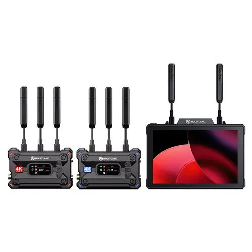 Hollyland Pro 7 Wirelesss Transmission and Monitoring Kit with Pyro S TX/RX Kit and Pyro 7 TX/RX Monitor Pyro 7-TMK