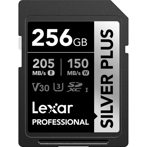 Lexar Professional SILVER PLUS 256GB UHS-I SDXC Memory Card LSDSIPL256G-BNNNG