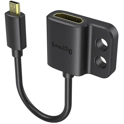 SmallRig Ultra Slim 4K HDMI Adapter Micro HDMI Male to Full HDMI Female (D TO A) 3021