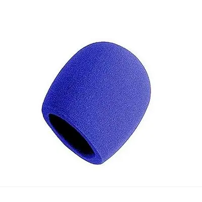 WAS Microphone Windscreen Foam Cover Round - Blue