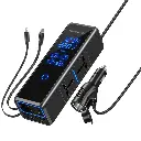 Powerology 300W Car Power Inverter 2xAC Universal Plug With 36w PD And Digital Display Black PWCPI300WBK