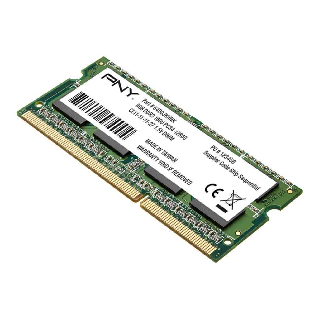PNY 8GB PC3-12800 1600MHz DDR3 SODIMM Laptop Memory  