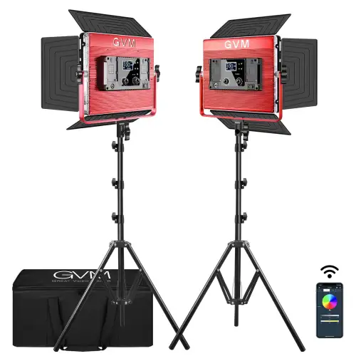 GVM 1200D-2L KIT RGB+Bi-Color LED Light Panel (2-Light Kit)