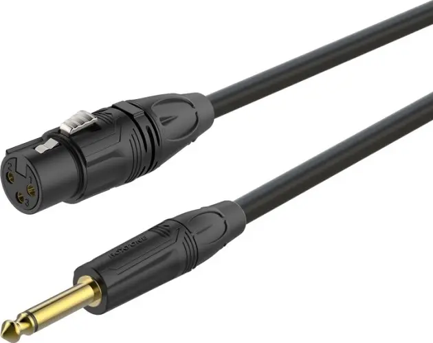 Roxtone XLR Female To JK 6.3mm Mono Jack Plug Gold Microphone Cable 5M GMXJ210L5
