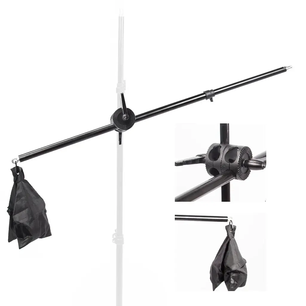 Andoer Overhead Boom Arm Top Light Stand 75-138cm for Softbox Light 