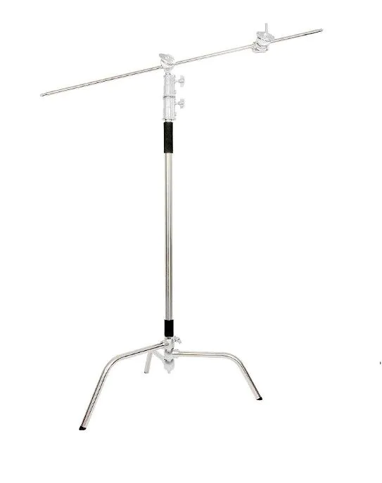PhotoTech PTC-40KIT 40" C-Stand Silver Stanless Steel With Boom Arm