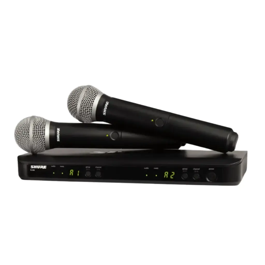 Shure BLX288UK/PG58-H8E Wireless Dual Vocal System with two PG58 Handheld Transmitters